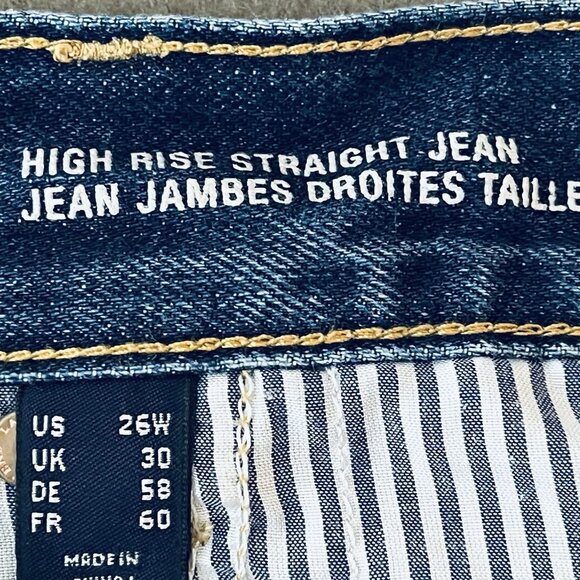 NWOT Lands' End Women's High Rise Straight Leg Blue Denim Jeans Plus Size 26W - Picture 6 of 11